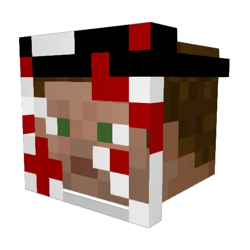 luceparadisiaca Minecraft avatar head, 3D render
