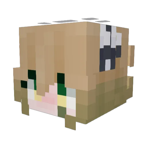 luchae_ Minecraft avatar head, 3D render