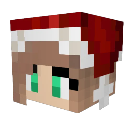 luciaj Minecraft avatar head, 3D render