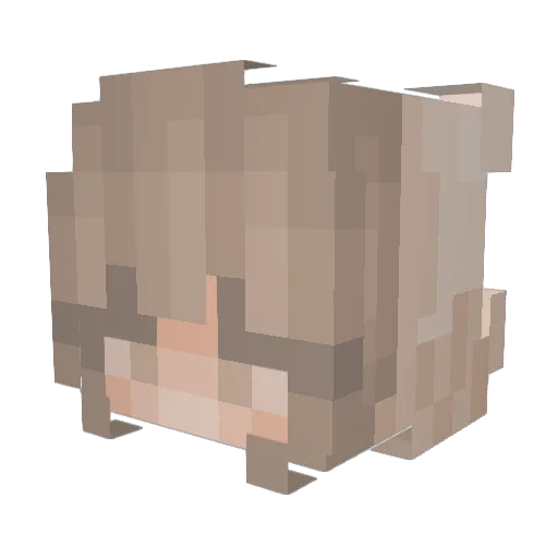 lucialovesdogs Minecraft avatar head, 3D render