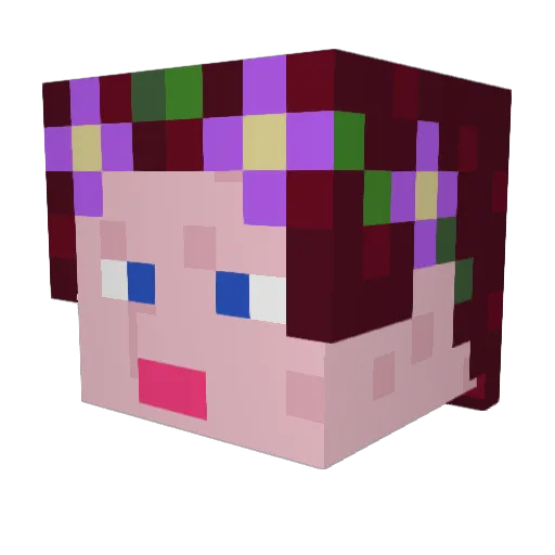 lucianooo_ Minecraft avatar head, 3D render