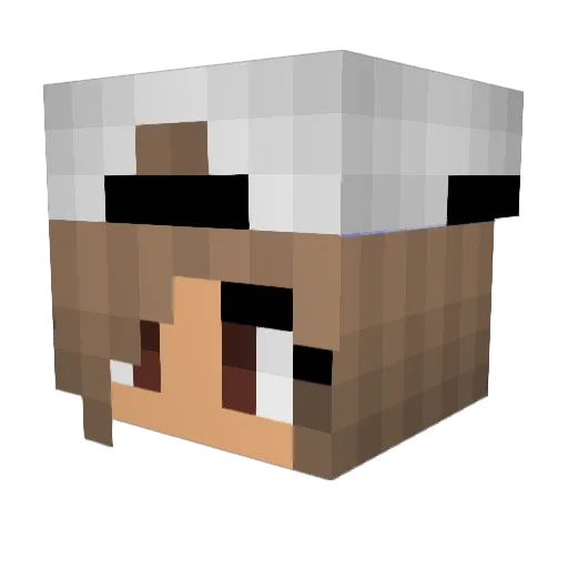 lucibart Minecraft avatar head, 3D render