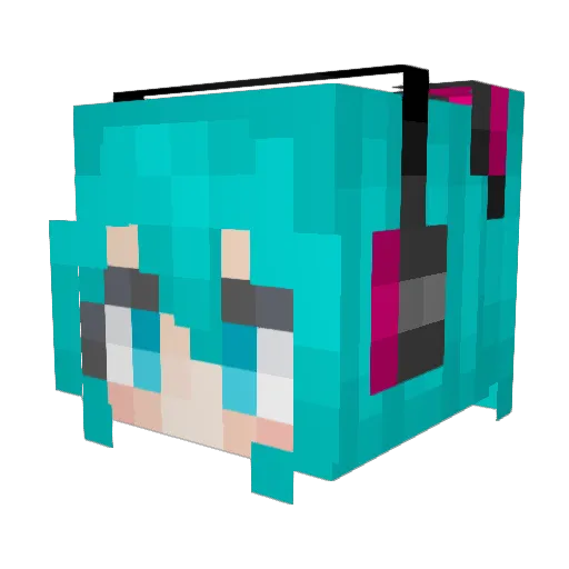 lucidSpice Minecraft avatar head, 3D render