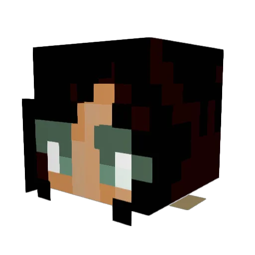 lucid_jpeg Minecraft avatar head, 3D render