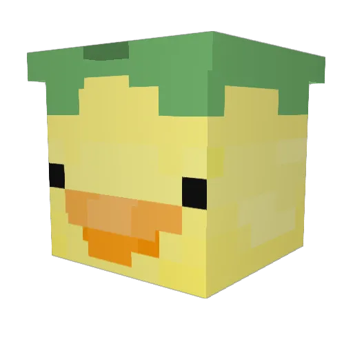 luciddoob Minecraft avatar head, 3D render