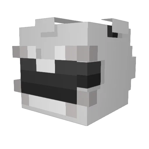 luciditiez Minecraft avatar head, 3D render