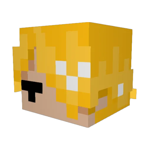 lucidotwav Minecraft avatar head, 3D render