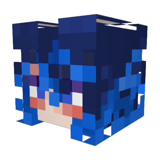lucielsaii Minecraft avatar head, 3D render