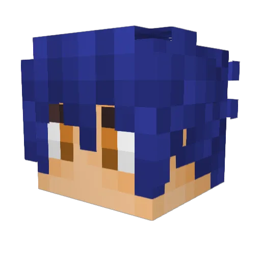 lucifer135 Minecraft avatar head, 3D render