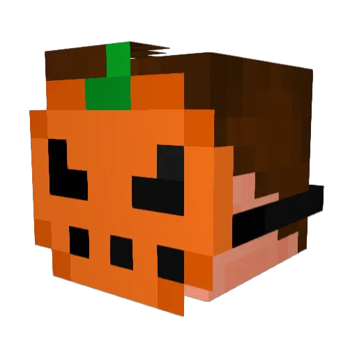 lucifer1_2 Minecraft avatar head, 3D render