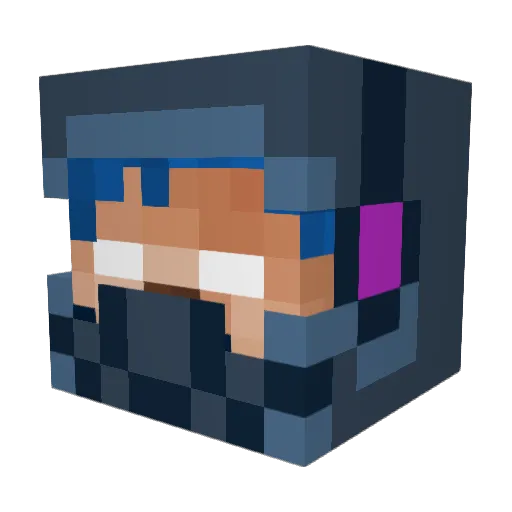 lucifer42 Minecraft avatar head, 3D render