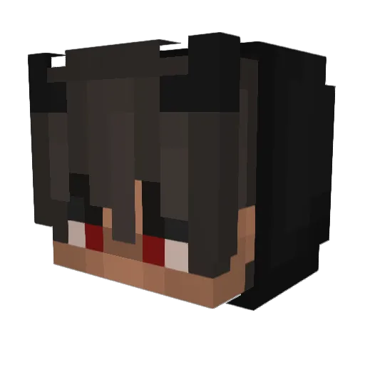 luciferacchord Minecraft avatar head, 3D render