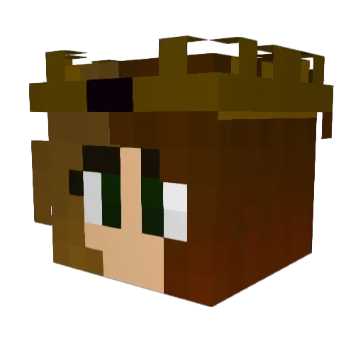 luciferarrived Minecraft avatar head, 3D render