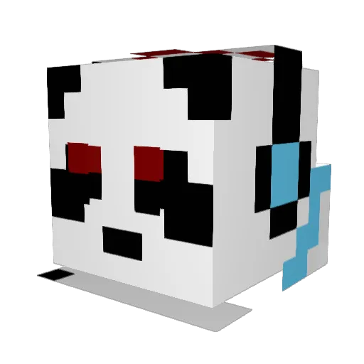 lucifere Minecraft avatar head, 3D render