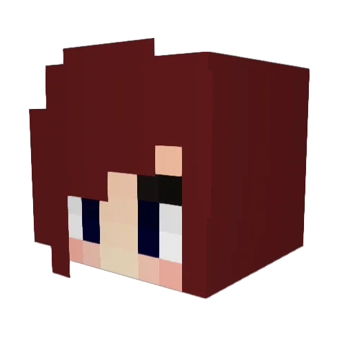 luciferkatie Minecraft avatar head, 3D render