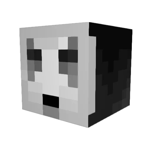 lucifero Minecraft avatar head, 3D render