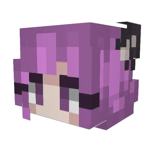 luciferpower Minecraft avatar head, 3D render