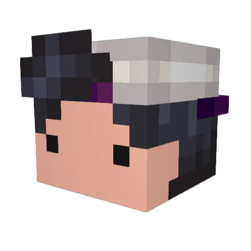 luciferuus Minecraft avatar head, 3D render