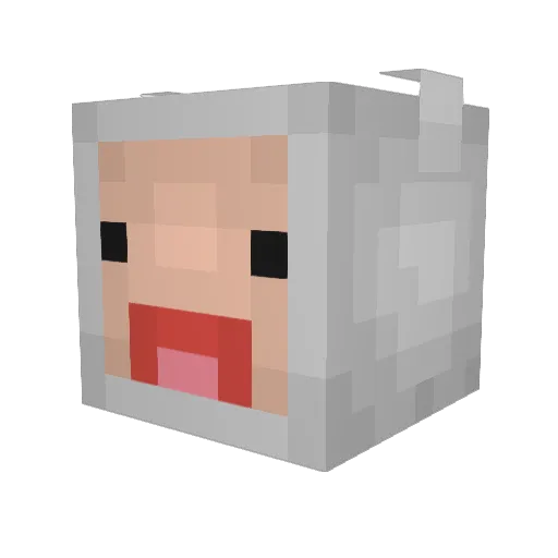 lucifurs Minecraft avatar head, 3D render