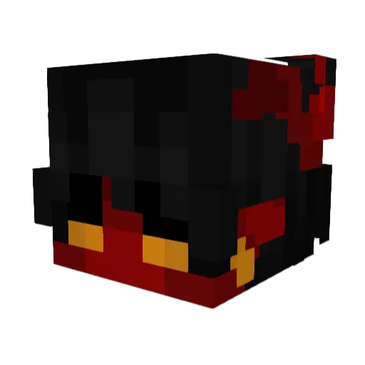 lucifvr Minecraft avatar head, 3D render