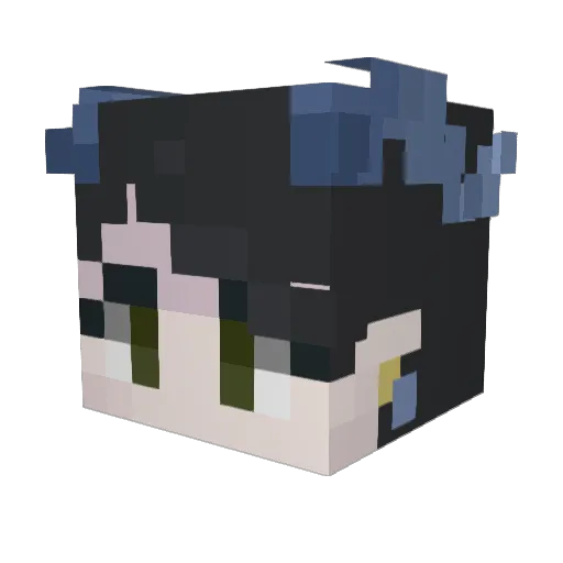 luciiruz Minecraft avatar head, 3D render