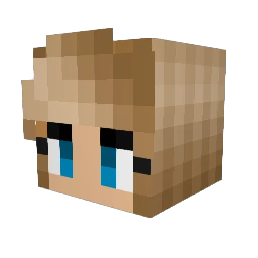 lucilleforreal Minecraft avatar head, 3D render