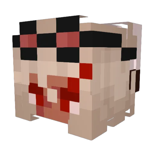 lucilunacy Minecraft avatar head, 3D render