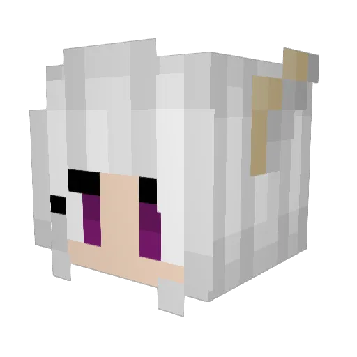 luciole26 Minecraft avatar head, 3D render