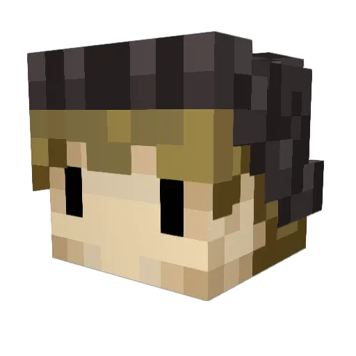 lucistist Minecraft avatar head, 3D render