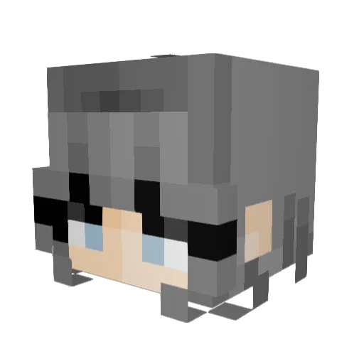 lucius12345 Minecraft avatar head, 3D render
