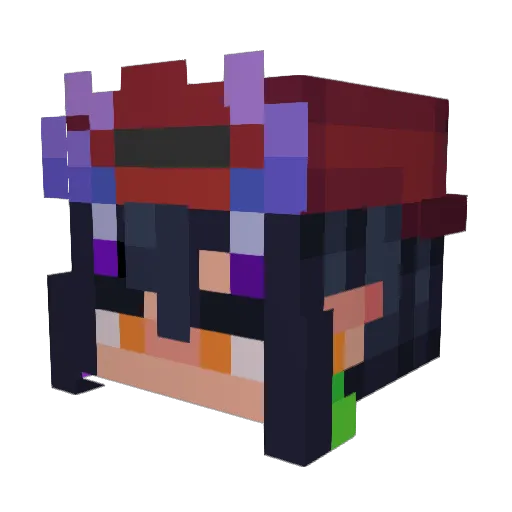 luck1201 Minecraft avatar head, 3D render