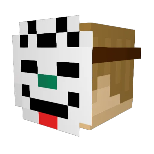 luckchay Minecraft avatar head, 3D render