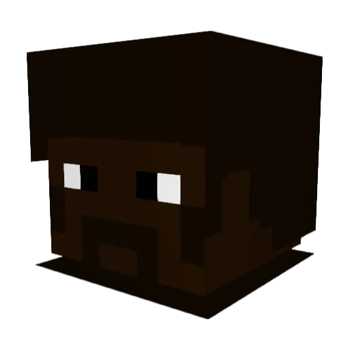 luckfx Minecraft avatar head, 3D render