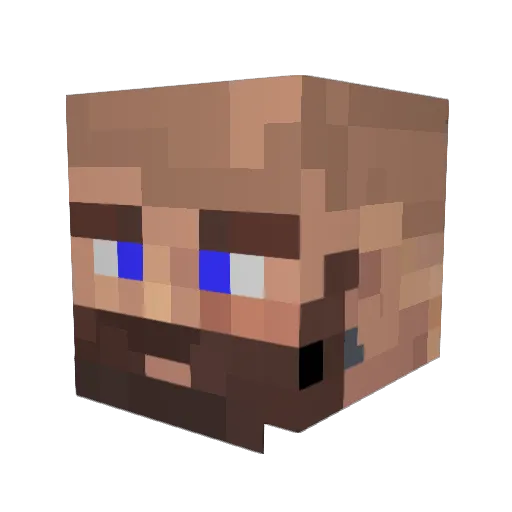 luckiestdave Minecraft avatar head, 3D render