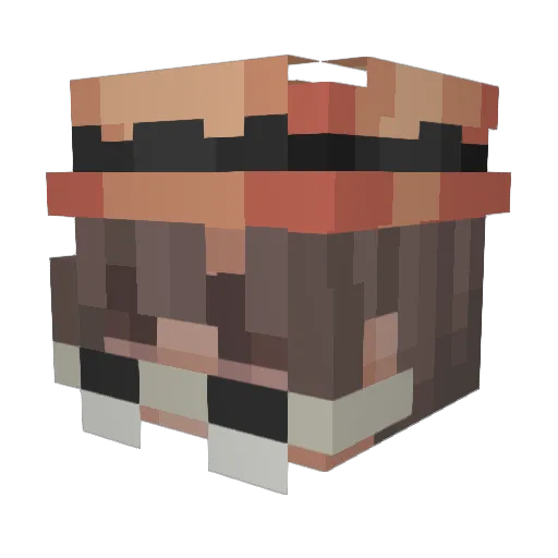 luckj__ Minecraft avatar head, 3D render