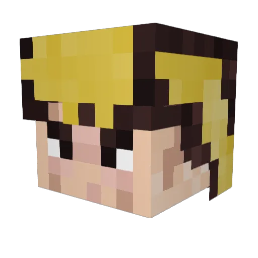 luckkkk_ Minecraft avatar head, 3D render
