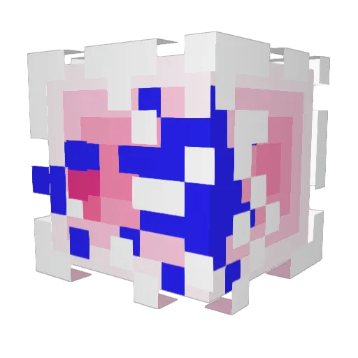 lucklamp Minecraft avatar head, 3D render