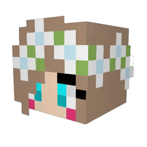 luckless_justin Minecraft avatar head, 3D render