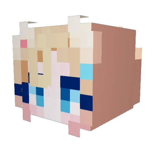 lucky10405 Minecraft avatar head, 3D render