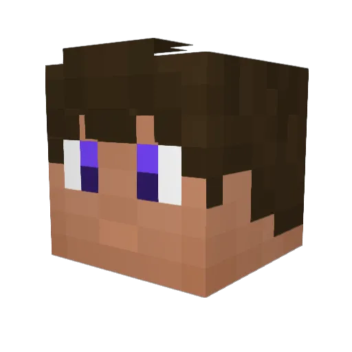 lucky777_ Minecraft avatar head, 3D render