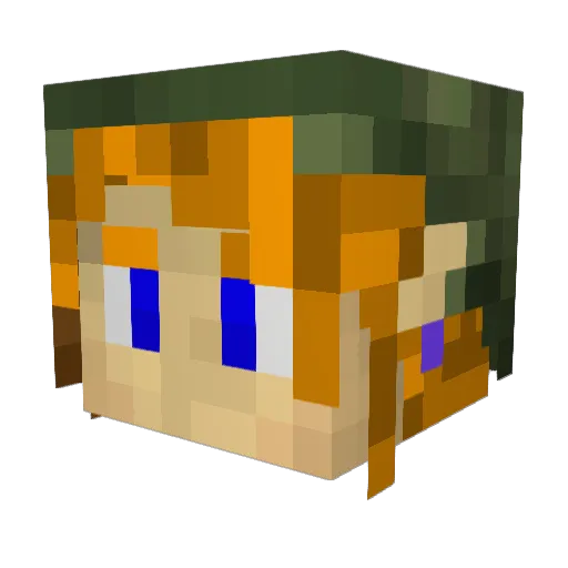 lucky_colts Minecraft avatar head, 3D render