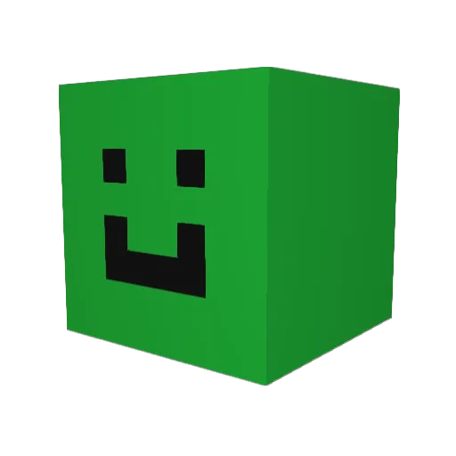 lucky_pou Minecraft avatar head, 3D render