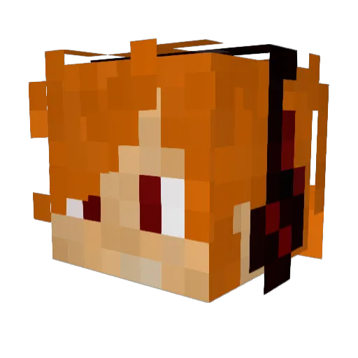 lucky_st8 Minecraft avatar head, 3D render