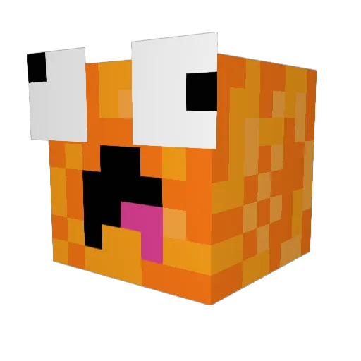 luckybennie Minecraft avatar head, 3D render