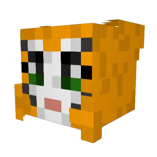 luckybuttons Minecraft avatar head, 3D render