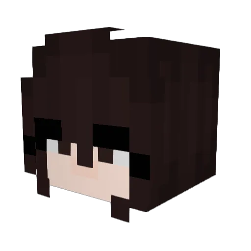luckybxn Minecraft avatar head, 3D render