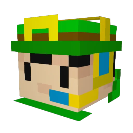 luckycharm1234 Minecraft avatar head, 3D render