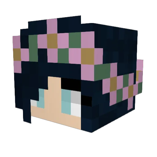 luckycharmi Minecraft avatar head, 3D render