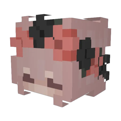 luckycosmic Minecraft avatar head, 3D render