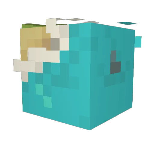 luckyevvy Minecraft avatar head, 3D render